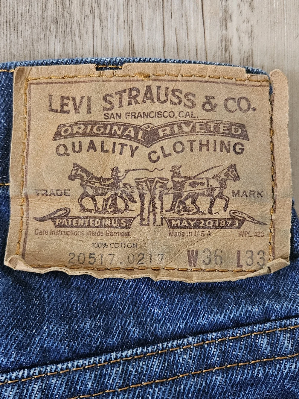 Vintage Levi's 517 Men's Blue Orange Tab Bootcut Jeans 36x33 80's Made In U.S.A